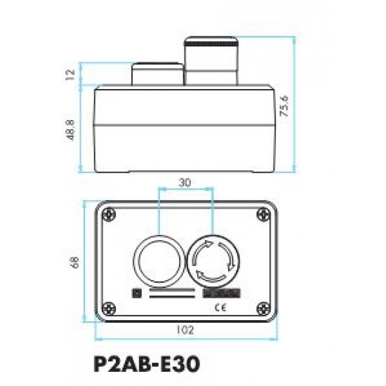 Dėžutė su mygtukais P2AB-E30