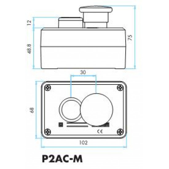 Dėžutė su mygtukais P2CC-M